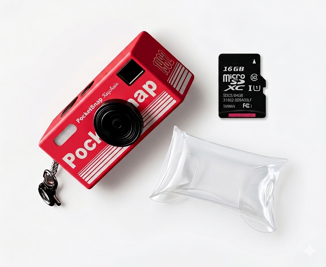 MiniView G6 Camera Bundle with Clear Case & MicroSD Card – G6 1080P Digital Thumb Camera - CE Certified